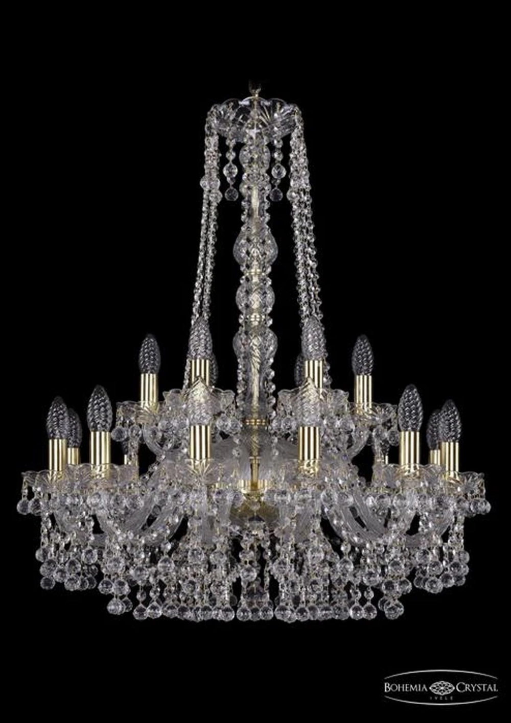 Подвесная люстра Bohemia Ivele 1409/12+6/240/h-77/G
