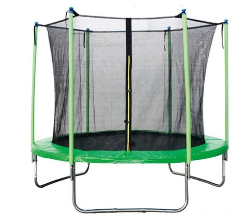 Батут с лестницей и внутренней сеткой 305 см зеленый