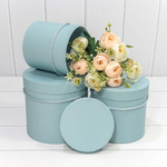 Коробка 18х17 см Набор 3 шт (Голубой)