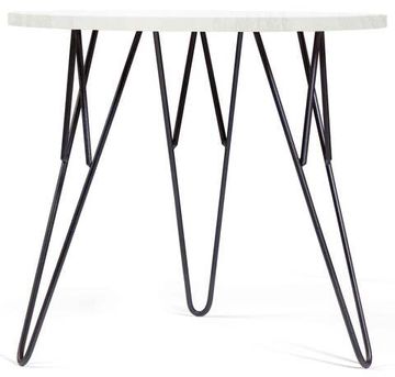 Журнальный столик ОСТИН Белое дерево / черный каркас