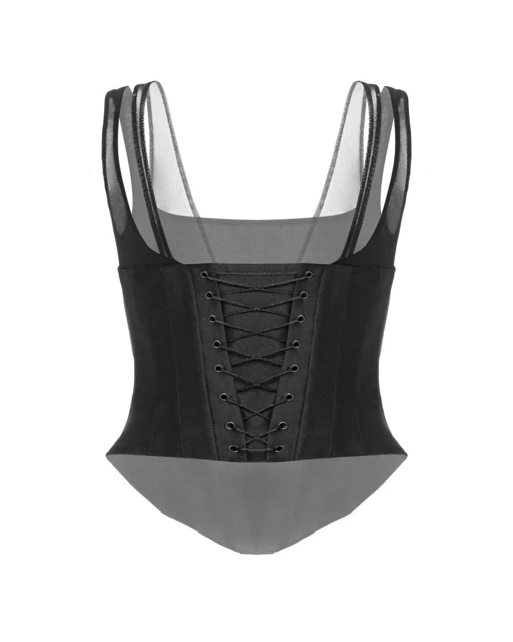 Чёрный корсет майка