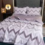 Комплект постельного белья Сатин с Одеялом 100% хлопок 160x80 на резинке OBR141