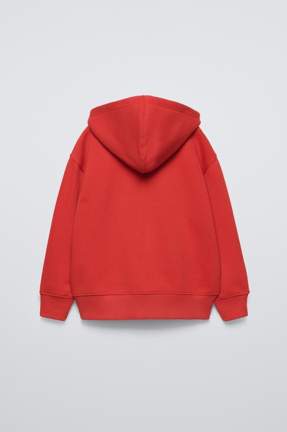 ZARA ОДНОТОННОЕ ХУДИ НА МОЛНИИ, КРАСНЫЙ