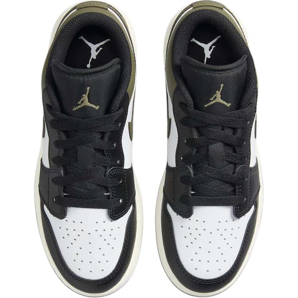 Jordan Air Jordan 1 Low top Basketball Shoes Black Green Unisex