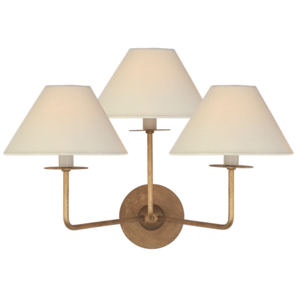 Настенный светильник Visual Comfort Kelley Medium Triple Sconce (Open Box)