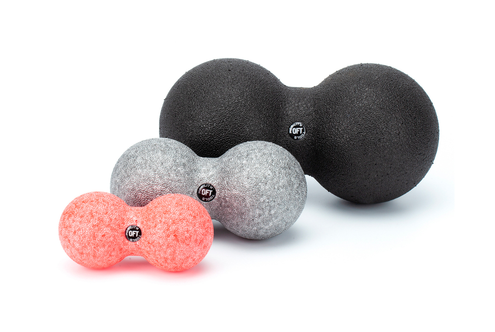 Шар массажный сдвоенный 24 х 12 см черный