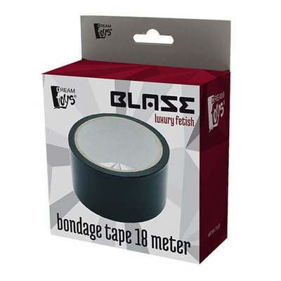Черная липкая лента BONDAGE TAPE - 18 м. (Цвет: черный)