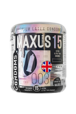 Презервативы Maxus, тонкие, латекс, железный кейс,15 шт.