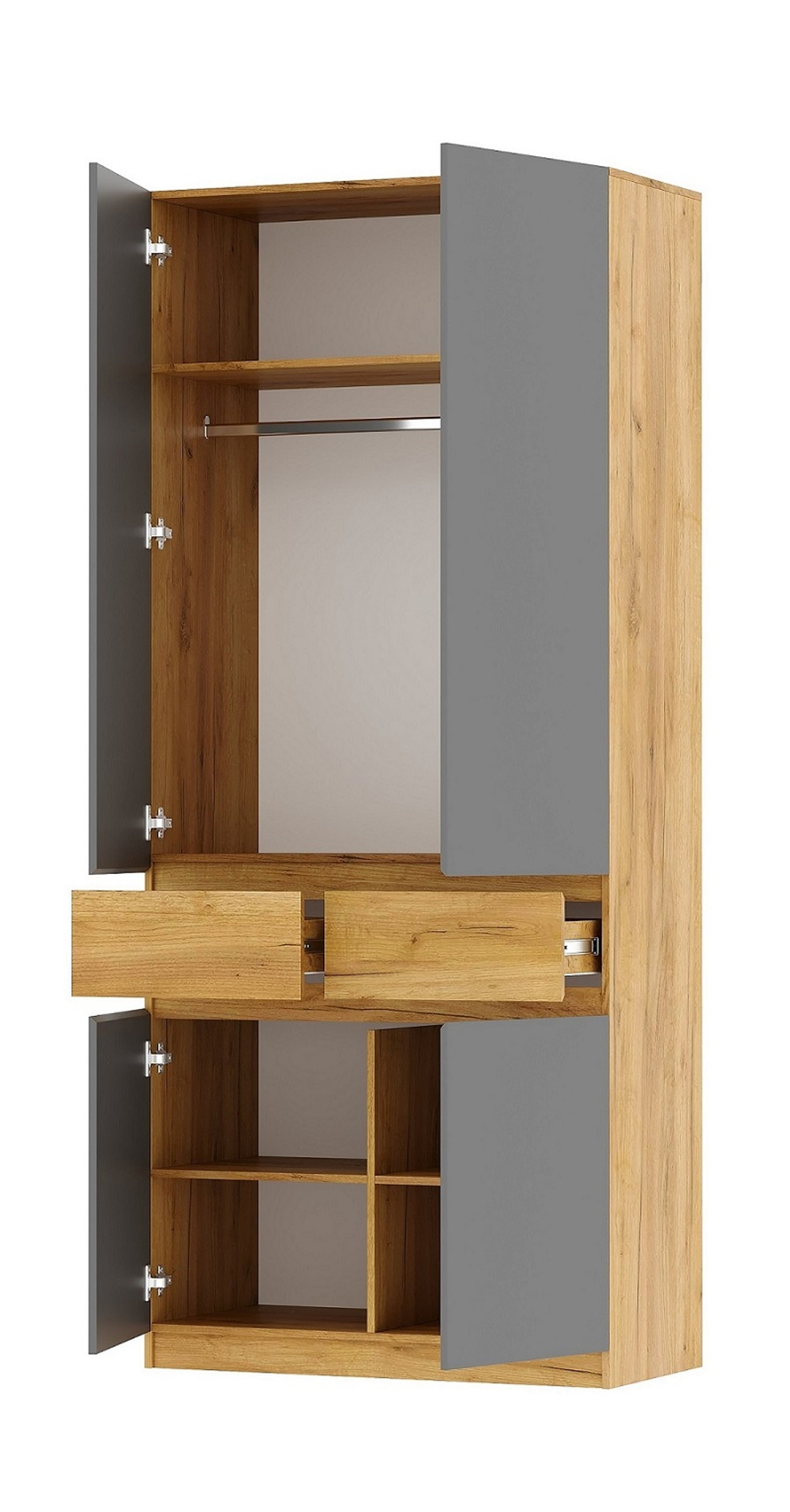 Шкаф 2-х ств. с ящиками Бостон