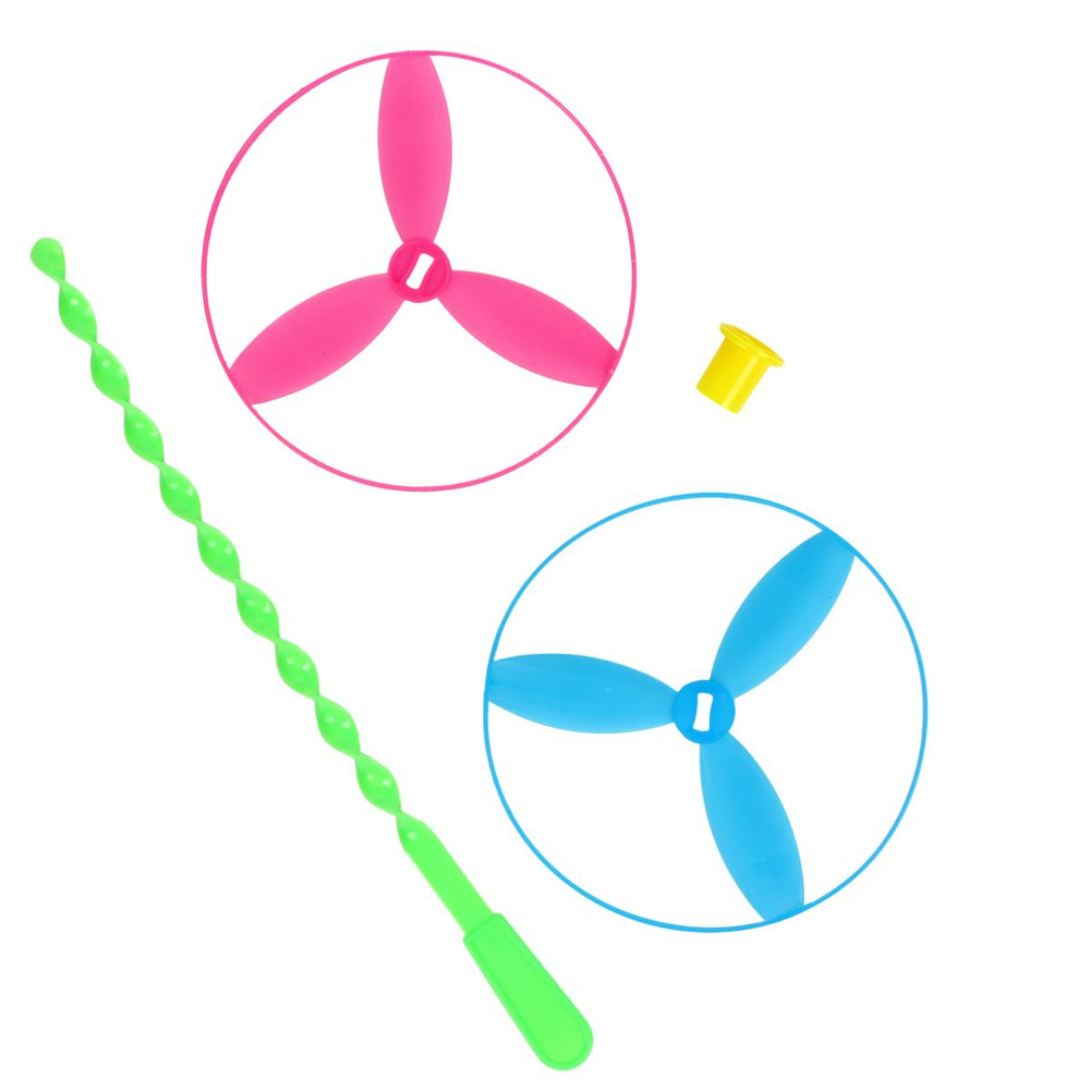 Игровой набор Запускалка два круга д-13см, длина палки 28 см 4 цвета микс, с-30892
