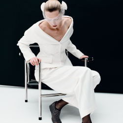 Вуаль с двумя цветами по бокам