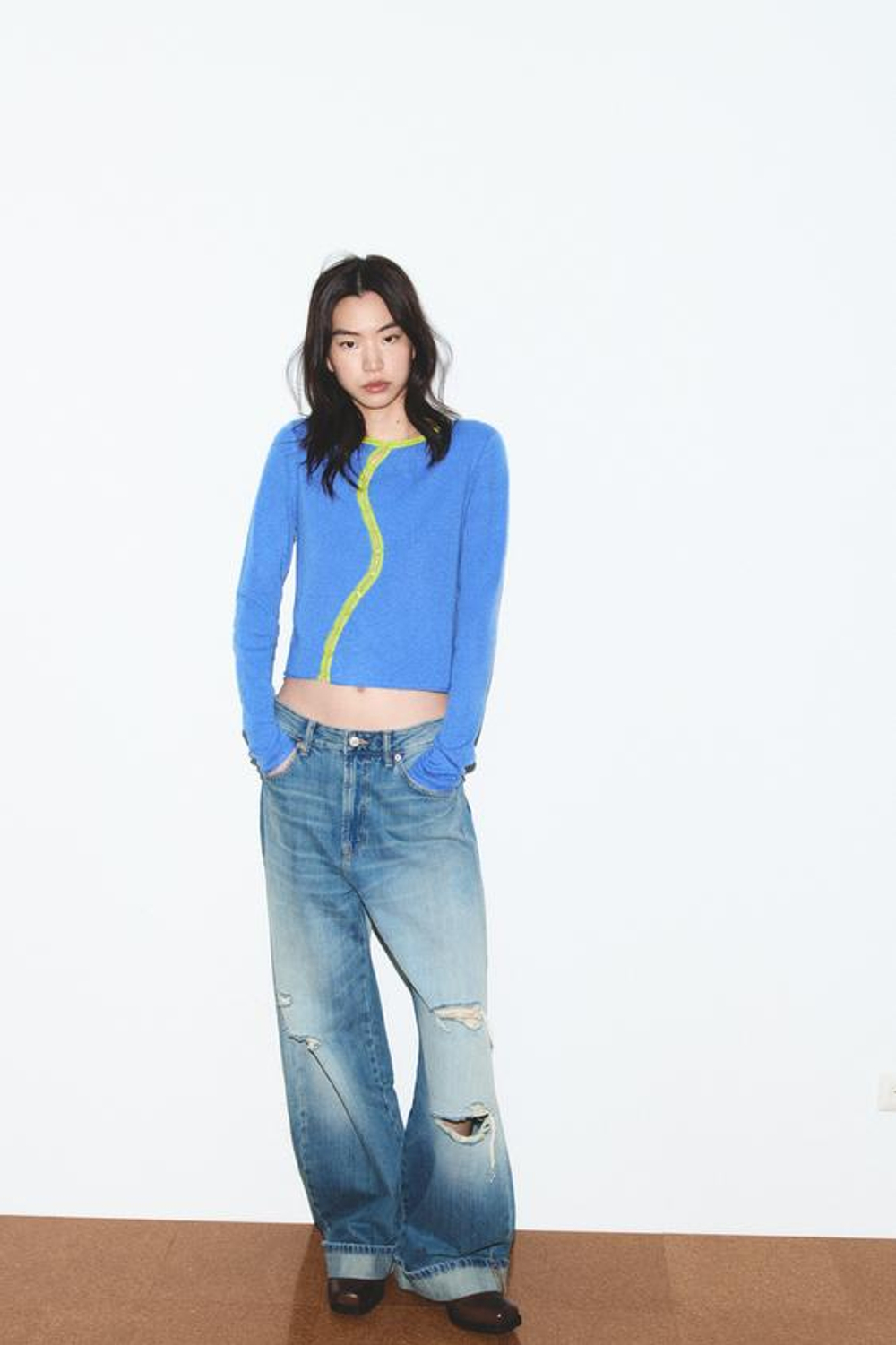 Кардиган с перекрещивающимся вырезом - ZARA