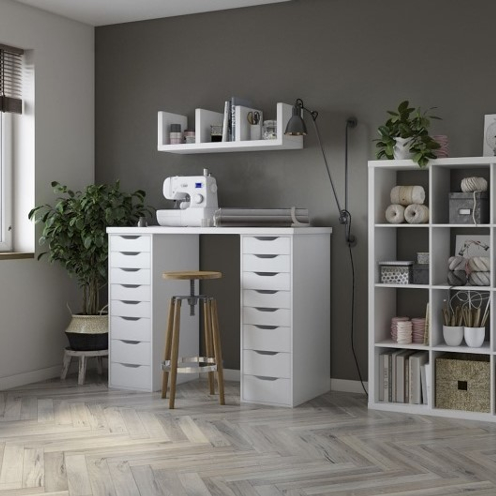 Полка настенная Фора 100Е, 30*90*27 см, белый