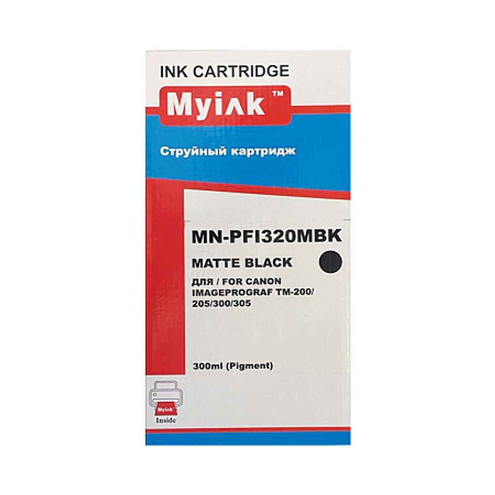 Картридж MyInk, аналог CANON PFI-320MBK для TM-200/205/300/305 Matte Black (300ml, Pigment)