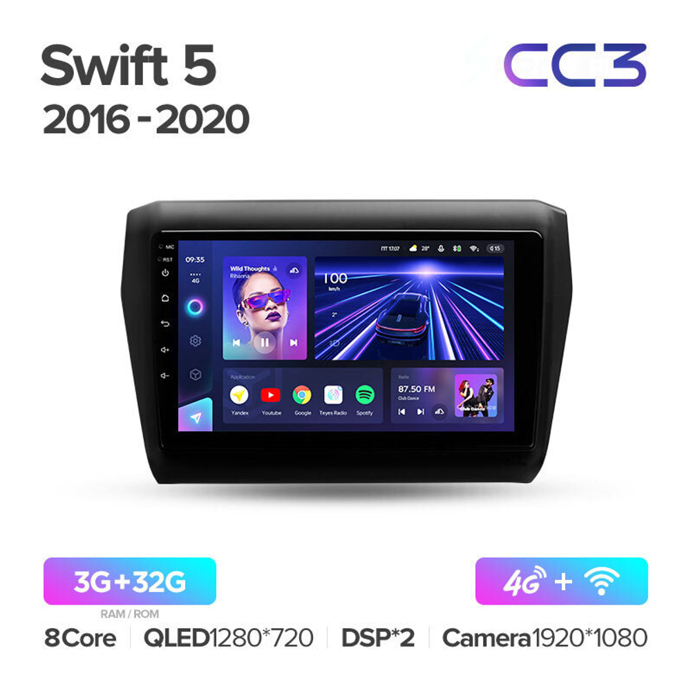 Teyes CC3 9" для Suzuki Swift 2016-2020