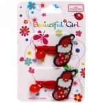 Резинки для волос детские 2шт. «Новогодняя Сказка - Озорной Дед Мороз», цвет красный, d-9см