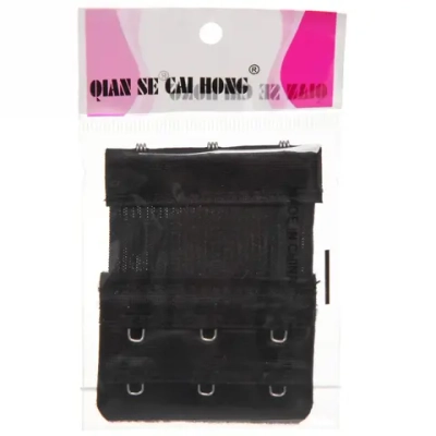 Расширитель для бюстгальтера, цвет черный, 3 крючка, 5,5*8см