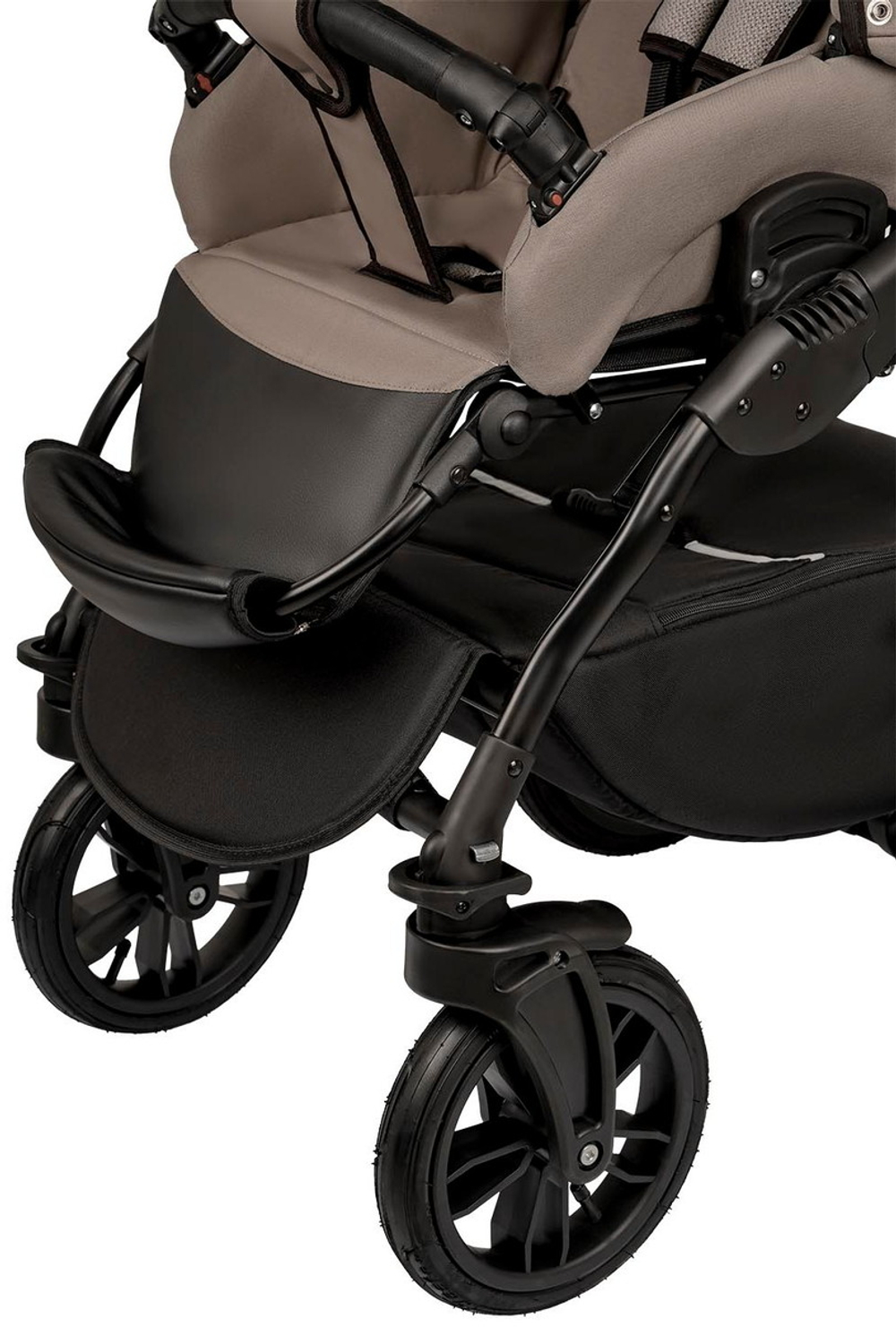 Детская коляска Indigo Indigo New 3 в 1 с автокреслом Avionaut Cosmo Beige In05 коричневый