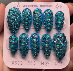 Стразы голубые