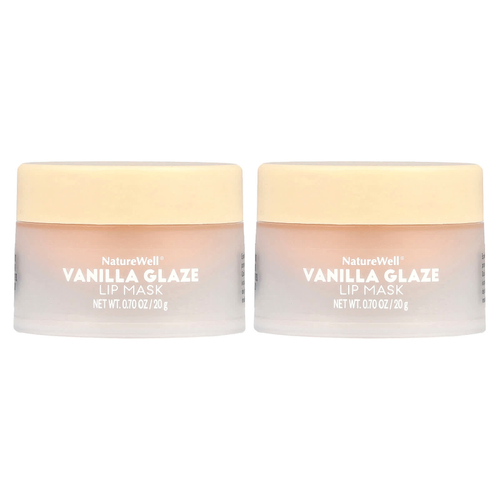 Naturewell, Увлажняющая маска для губ, ванильная глазурь, 2 шт. В упаковке, 20 г (0,70 унции)