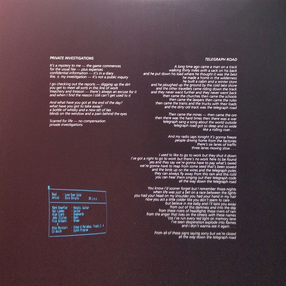 Dire Straits / Love Over Gold (LP)