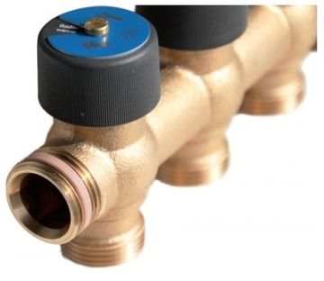 Гребёнка Oventrop Multidis R 3/4"x3/4" - 3 отвода коллектор «евроконус» арт. 4200553 DN 20 бронза