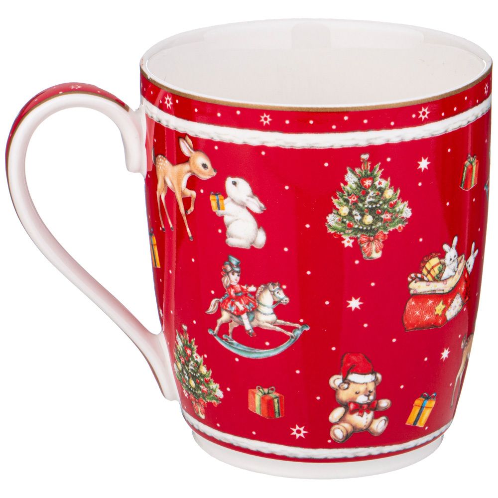 КРУЖКА LEFARD "С НОВЫМ ГОДОМ!" 300 МЛ КРАСНАЯ (КОР=36ШТ.)