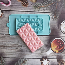 Форма силиконовая для шоколада «Плитка пирамиды»