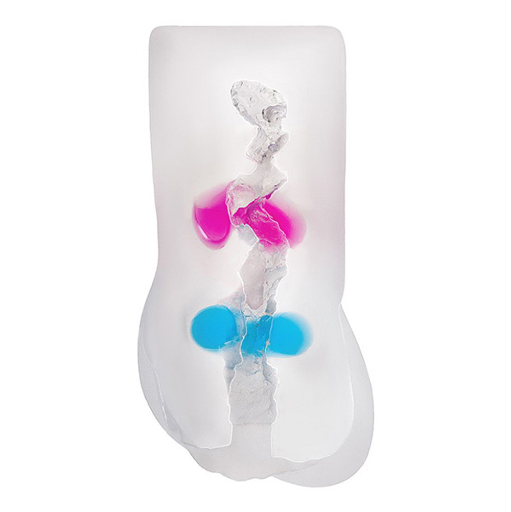 Прозрачный реалистичный мастурбатор 13,5см ToyFa Juicy Pussy Crystal Wave 894002