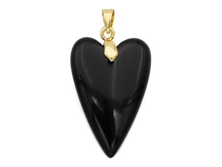 Подвеска "Сердце" 33мм из обсидиана