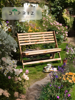 Складная скамья для дачи и дома Петра, деревянная со спинкой, из массива сосны, 103х88х47