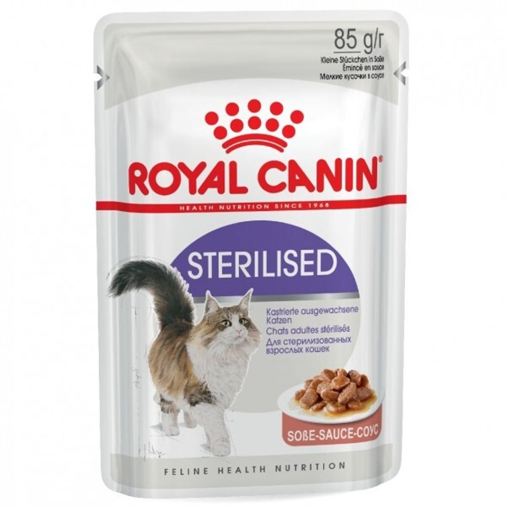 Royal Canin 85г пауч Sterilised Влажный корм для стерилизованных кошек (соус)