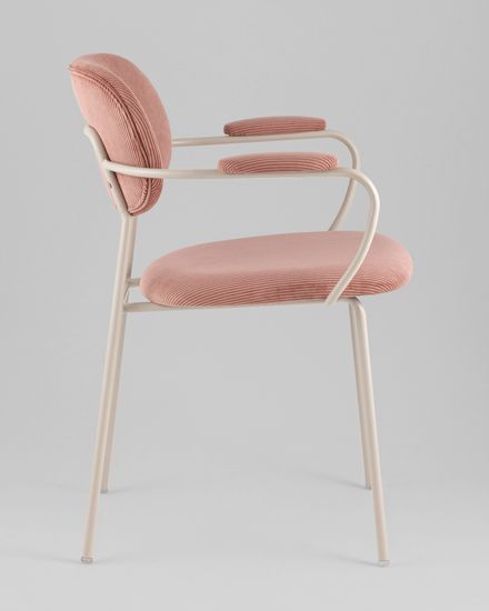 Стул Кэрол пыльно-розовый серые ножки