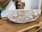 Раковина из мрамора Erozy Cream EM-65728 53х40х15 из натурального камня