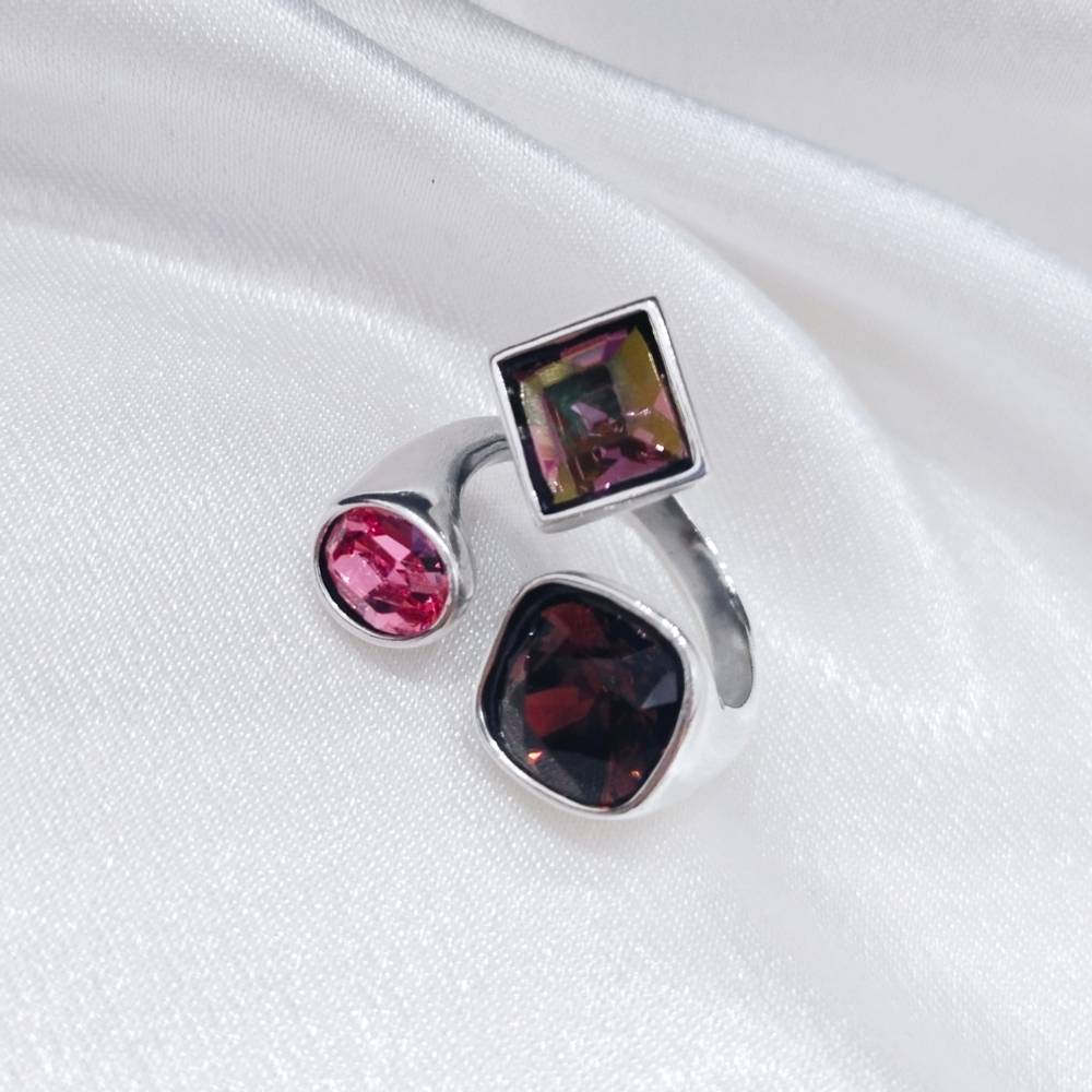 "Блеск" кольцо в серебряном покрытии из коллекции "Подиум" от Jenavi