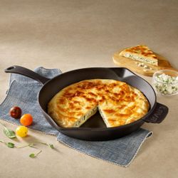 Сковорода 28 см с 2-мя ручками чугун черная ИНДУКЦИЯ LAVA