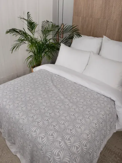 Плед флисовый ОТК 170х130 Areca серый