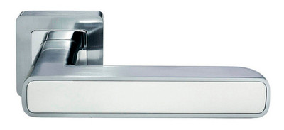 Ручка MORELLI MH-44 SC/W-S55 мат.хром/белый СКРУГЛ квадрат