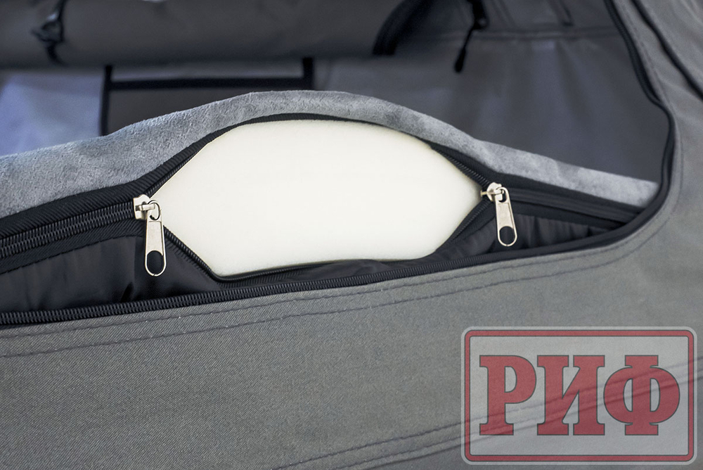 Палатка на крышу автомобиля РИФ Soft RT02-180 PRO, тент серый, 180х(240+70)х115 см