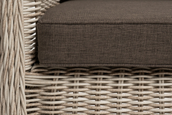 "Гляссе" диван трехместный из искусственного ротанга, цвет бежевый