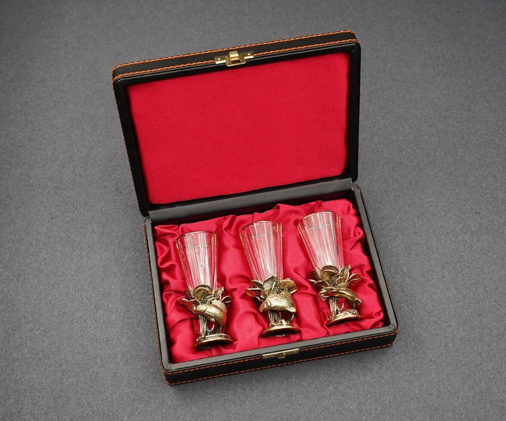 Подарочный набор лафитников "Удачная рыбалка" 3 шт.