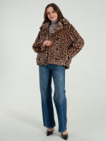Шуба-куртка экомех мод. 2151 светлый леопард