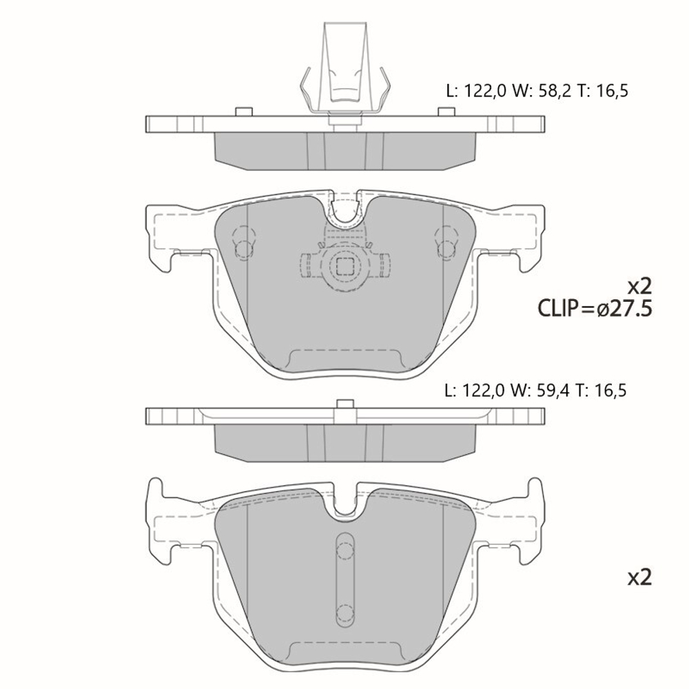 Колодки тормозные дисковые Avantech (противоскрипная пластина в компл.) AV210