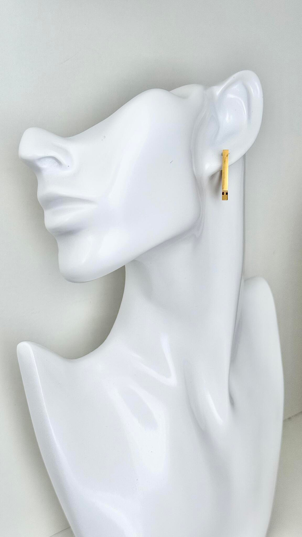 HMG 1315 S Серьги steel basic mix золотые прямоугольники арт.0589