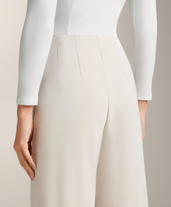 OYSHO Брюки прямого кроя из мягкого со складками, норка