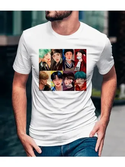 Футболка мужская BTS/с принтом BTS/BTS для мужчин