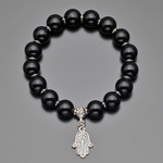 Браслет из перламутра на резинке с подвеской хамса Rico La Cara AMX006132