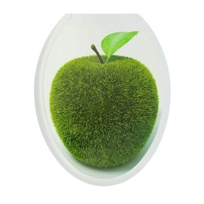 Крышка унитаза "ДЕКОР" фото принт "Яблоко" белый РП-813ЯБ