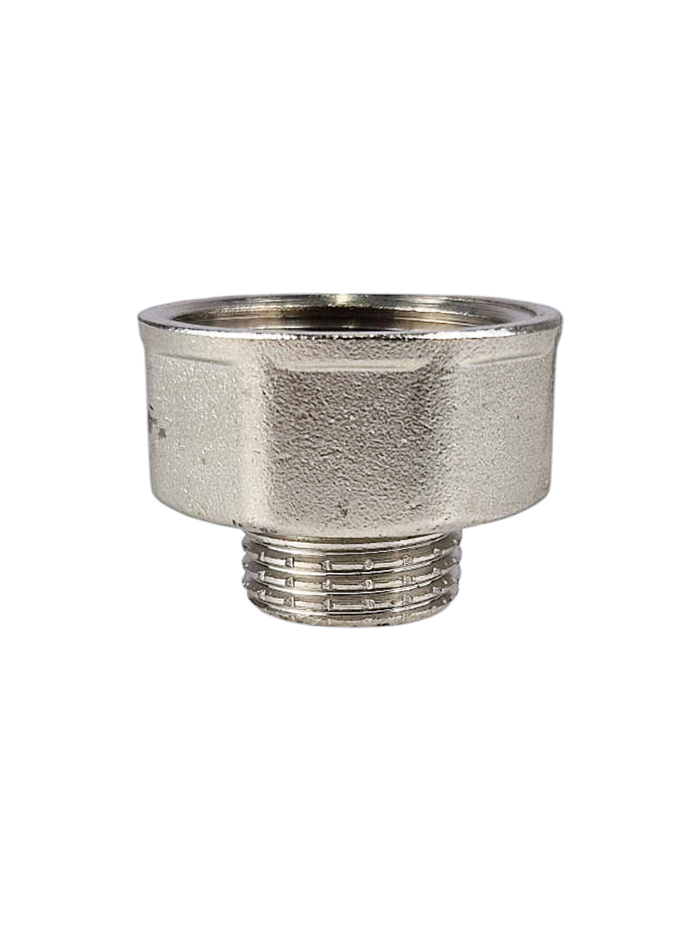 Муфта переходная, латунь, внутренняя резьба 1 1/4"х1/2", никель, RTP