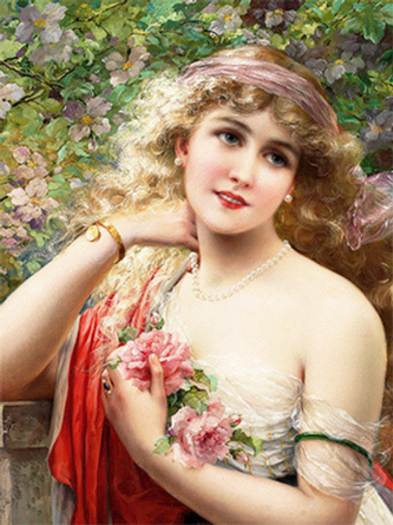 Основа с рисунком   для вышивания лентами "Весна"